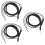 3Pcs Low Noise Black Headphone Wire with Volume Control for DIY Use 6