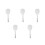 5Pcs Rice Paddle Reusable White Household Rice Scooper Set 3