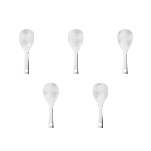 5Pcs Rice Paddle Reusable White Household Rice Scooper Set 2