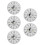 5Pcs Sturdy Plastic Clock Parts Replacement for Home Clock Dial Repair 8