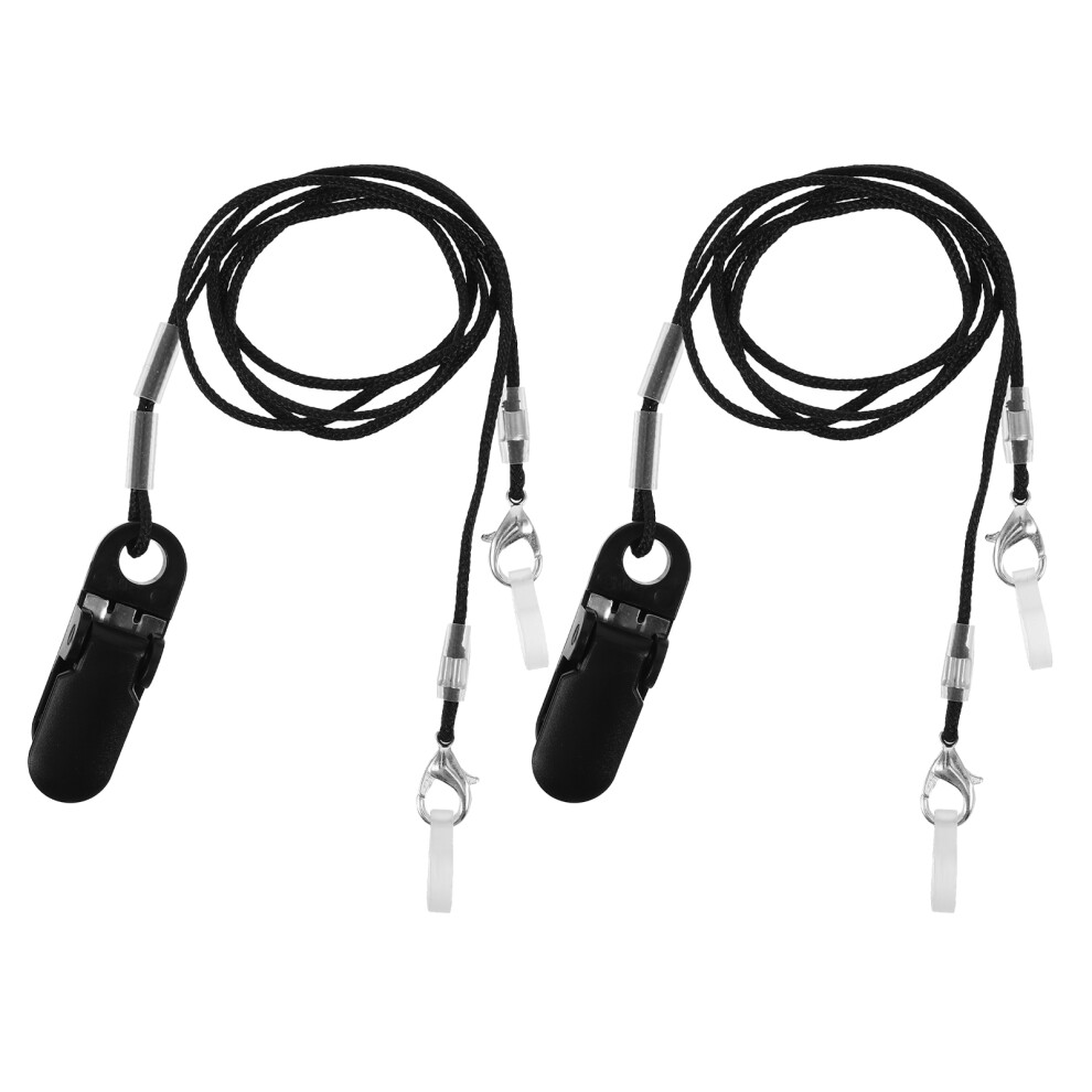Inoomp 10Sets Hearing Aid Lanyard Clips Abs Nylon Anti-Lost Strap For Seniors