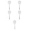 5Pcs Rice Paddle Reusable White Household Rice Scooper Set 8