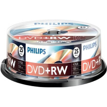 Philips - DVD+RW 4.7 Go - 120 min - 4x - Spindel