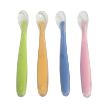 8Pcs Infant Feeding Spoons Soft Safe Silicone Baby Spoon Set Assorted