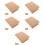 5Pcs Light Brown Kraft Paper Binder Cover A4 4 Ring Notebook Shell 9