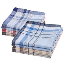 12Pcs Cotton Men's Handkerchiefs Gifts 40cm Kerchiefs for Prom Birthda