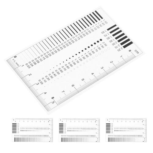 20Pcs Plastic Scribing Ruler Transparent Crack Width Gauge 2