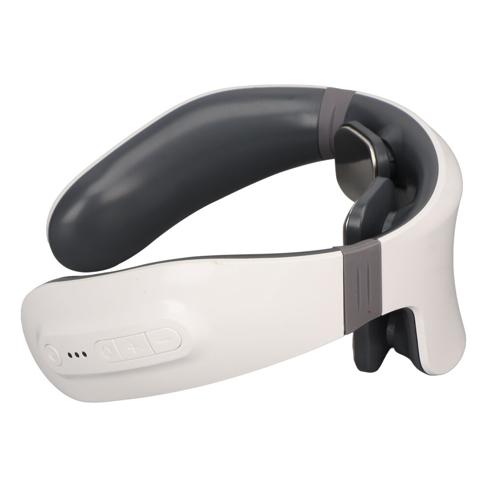 White Electric Pulse Neck Massager 500Mah Lithium Ion Battery Relieve Fatigue