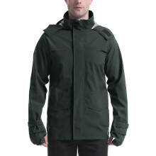 Veste imperméable pour homme coupe-vent avec capuche Vert M