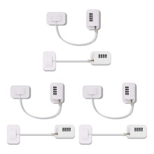 6 Stuks Koelkastslot Vriesslot Koelkastdeurslot Combinatie Kinderslot voor Kasten Lade (Wit)