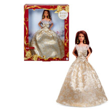 Barbie - Puppe Frohe Weihnachten - Braunhaarige Puppe - JBH97