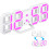 Elegant Digital Wall Clock, 3D LED Display with Remote Control, Adjustable Brightness, Snooze Function, Memory Function for Gift Giving to Children, T 1