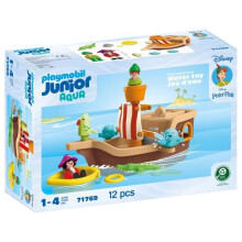 PLAYMOBIL Junior 71769 Peter Pan und Piratenschiff, Disney, 12 Teile, Ab 12 Monaten
