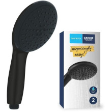 Chuveiro - GROHE Vitalio Start 110 279462431 - 2 jatos (Chuva/Estimulante) - Economia de água - Processo anti-calcário - Preto Mate