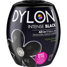 Dylon Washing Machine Fabric Dye Pod Intense Black, 350g, Packaging May Vary