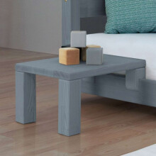 Mesa de cabeceira para fixar na cama - Cinza - 43 x 32 x 41 cm