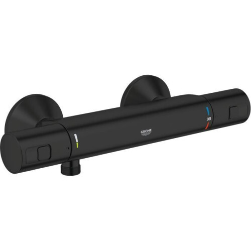 Grohe Thermostatic shower mixer - GROHE Precision Start - Matt black - Water saving