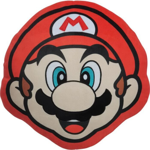 Coussin 3D - MARIO BROS - Mario-Gesicht - Mikrofaser - 40 cm