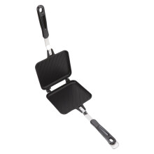 Piastra per sandwich antiaderente per la cucina di casa, padella di cottura in lega di alluminio dal design ergonomico, macchina per la colazione