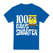 (3XL, Royal Blue) SpongeBob SquarePants Unisex Adult 100 Days Smarter T-Shirt