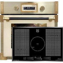 Kaiser EH 6427 ElfAD+KCT 777 FI, Retro Pyrolyse four encastrable 73L+plaque de cuisson à induction 77 cm