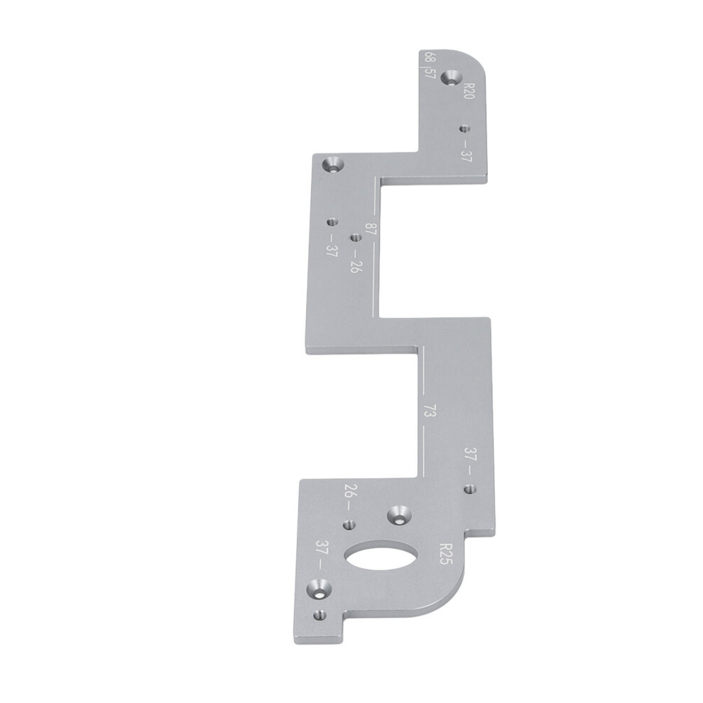 High Accuracy Aluminum Alloy Cabinet Handle Slotting Router Template 6Mm Silver 9451385089103
