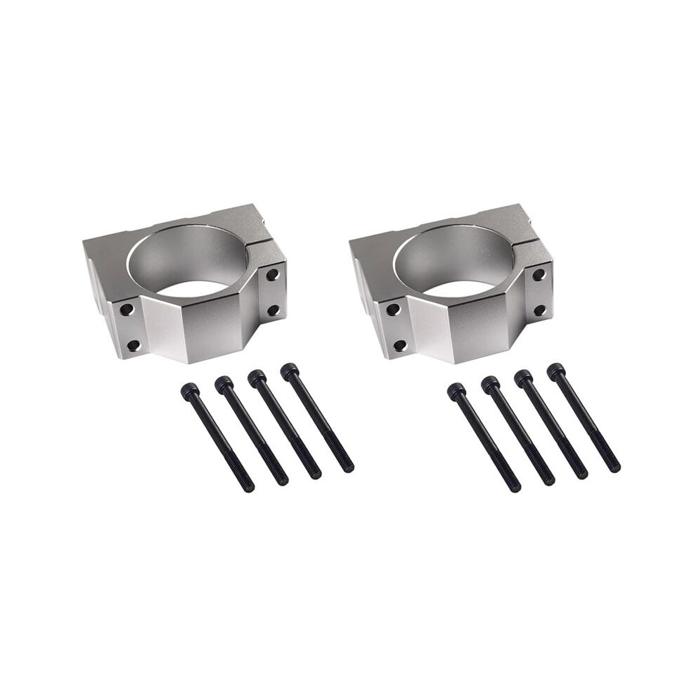 2Pcs 52Mm Spindle Clamp Motor Bracket, Aluminum Bracket Clamp With 8 Screws For Cnc Engraving Machine Motor 4712844114336