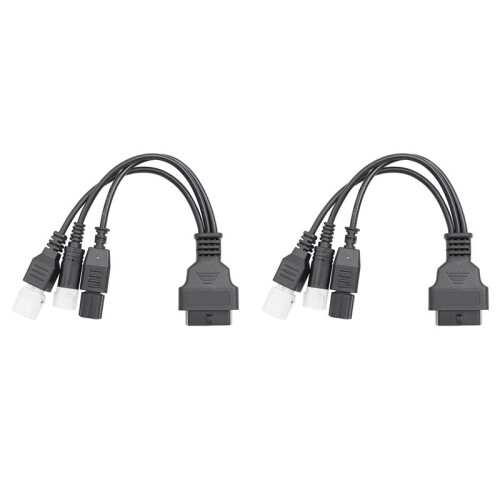 2X per  3Pin/4Pin  6Pin Motorcycle OBD Diagnostic Canbus Connector Cable OBD2 3 In1 Plug Cable Adapter 1