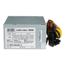 Voeding iBOX CUBE II - 500 Watt - ATX12V 2.2 - PFC - Bescherming tegen overbelasting