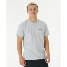 T-shirt Rip Curl manches courtes homme, séchage rapide Vaporcool Prepare, gris chiné