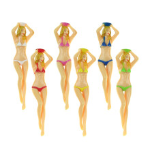 6pcs Golfers Club Plastic Golf Tees Bikini Golf Tees for Women Beginne