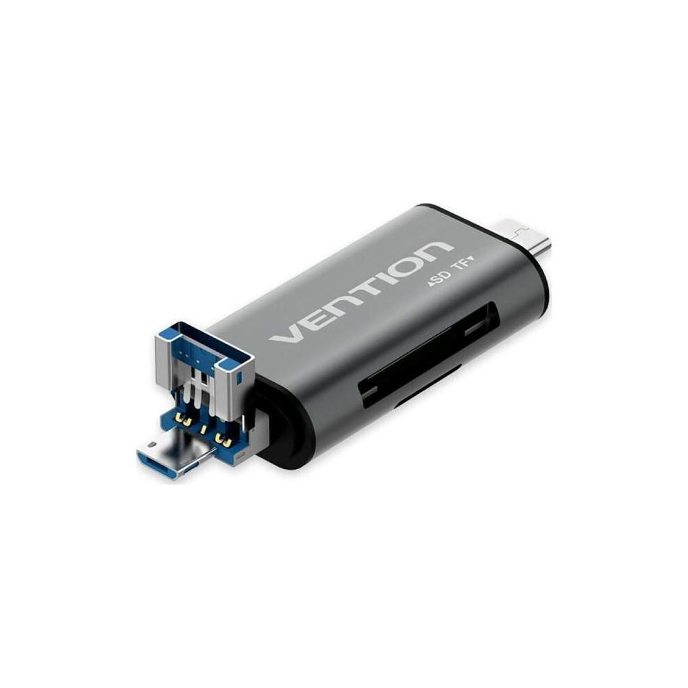 Grau Vention Usb3.0 Multi-Function Card Reader Gray Metal Type - Bild 4