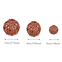12Pcs Rattan Balls Decorative Orbs Vase Fillers Table Decor, for Ceiling Orb Grapevine Decorations