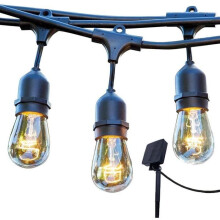 Guirlanda de luz solar - LUMISKY - MAFY SOLAR - 6,50 m - 10 lâmpadas de filamento vintage - LED branco quente