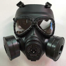 Máscara de gas, máscara facial completa de silicona (verde), reusable antiespuma química