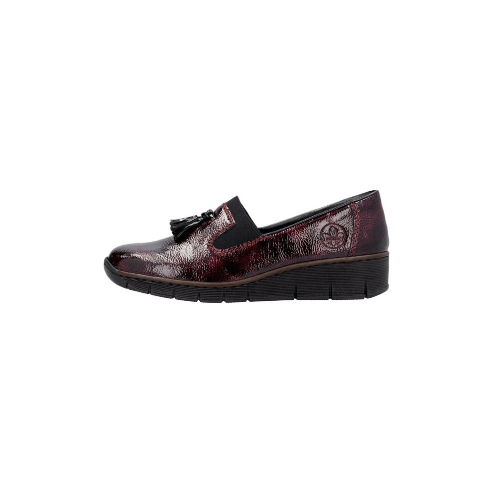 Rieker (, Uk 3.5) Ladies Tassel Detail Formal Shoe 53751/24 Red