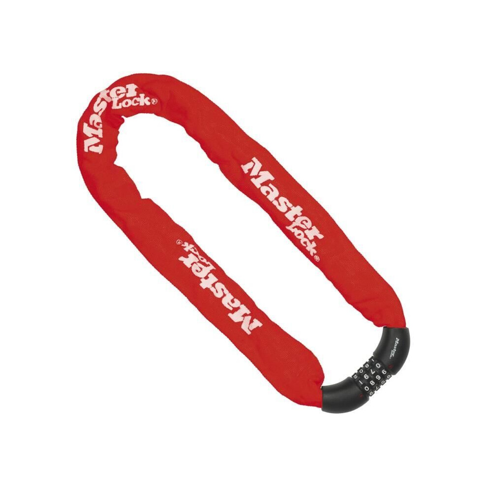 900mm Red Master Lock Street Flexium Integrated Combination Chain Lock