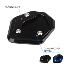 Motorcycle Kickstand Extension Pad for 800MT Aluminum, Blue/Black