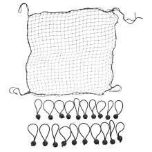 Soccer Rebounder Net with 20 Elastic Rope Kickbacks Football