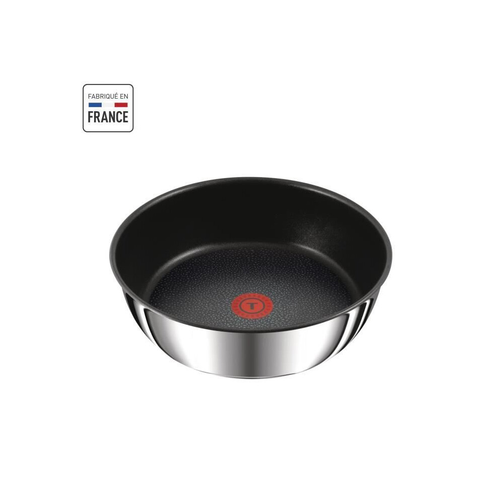 Tefal Ingenio Preference Sauteuse 24 Cm, Stackable, Stainless Steel, Safe Non-Stick Coating, Induction, France, Versatility