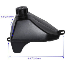 Gasbränsletank med Lock Plasttankpåfyllning 50CC 90CC 110CC ATV 4-Hjulig Bränsletank för Terrängfordon
