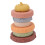 Developmental Teething Learning Stacker with Unique Textures, Educational Baby Toy Featuring Visual Exploration, Squeeze Play Interactive Rings, Safe 4
