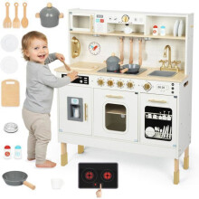 Cozinha Infantil de Imitação LED 88-104 cm - MAMABRUM - MAM155 COZINHA DE BRINQUEDO - Elementos Luminosos - Altura Ajustável