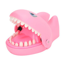Children's Stress Toy Interactive Shark Biting Finger Game Pink Family Play