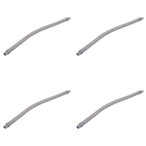 4Pcs Plastic Water Drain Pipe Hose 60cm Long for Air Conditioner Gray 1