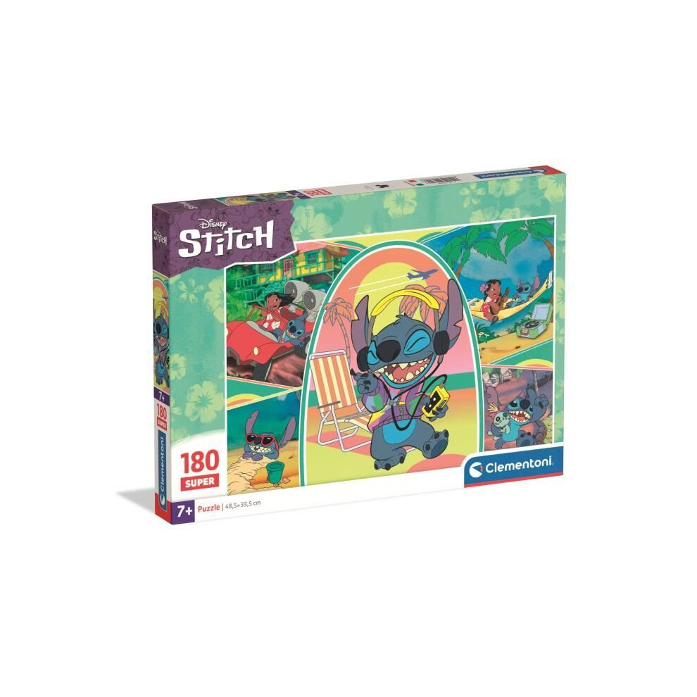 New Clementoni Puzzle Stitch 180 Pieces Super, For Children From 3 Years Old, Cartoon Theme,