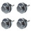 4X Flat  Chrome Strap Lock for Electric Guitar 1