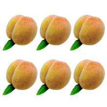 6pcs Artificial Peach Realistic Peach Decors Simulation Fruit