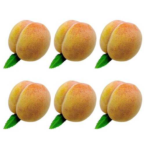 6pcs Artificial Peach Realistic Peach Decors Simulation Fruit