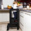SPRINGOS Learning and Observation Tower for Kids, Kitchen Helper, Made in EU - Black 1
